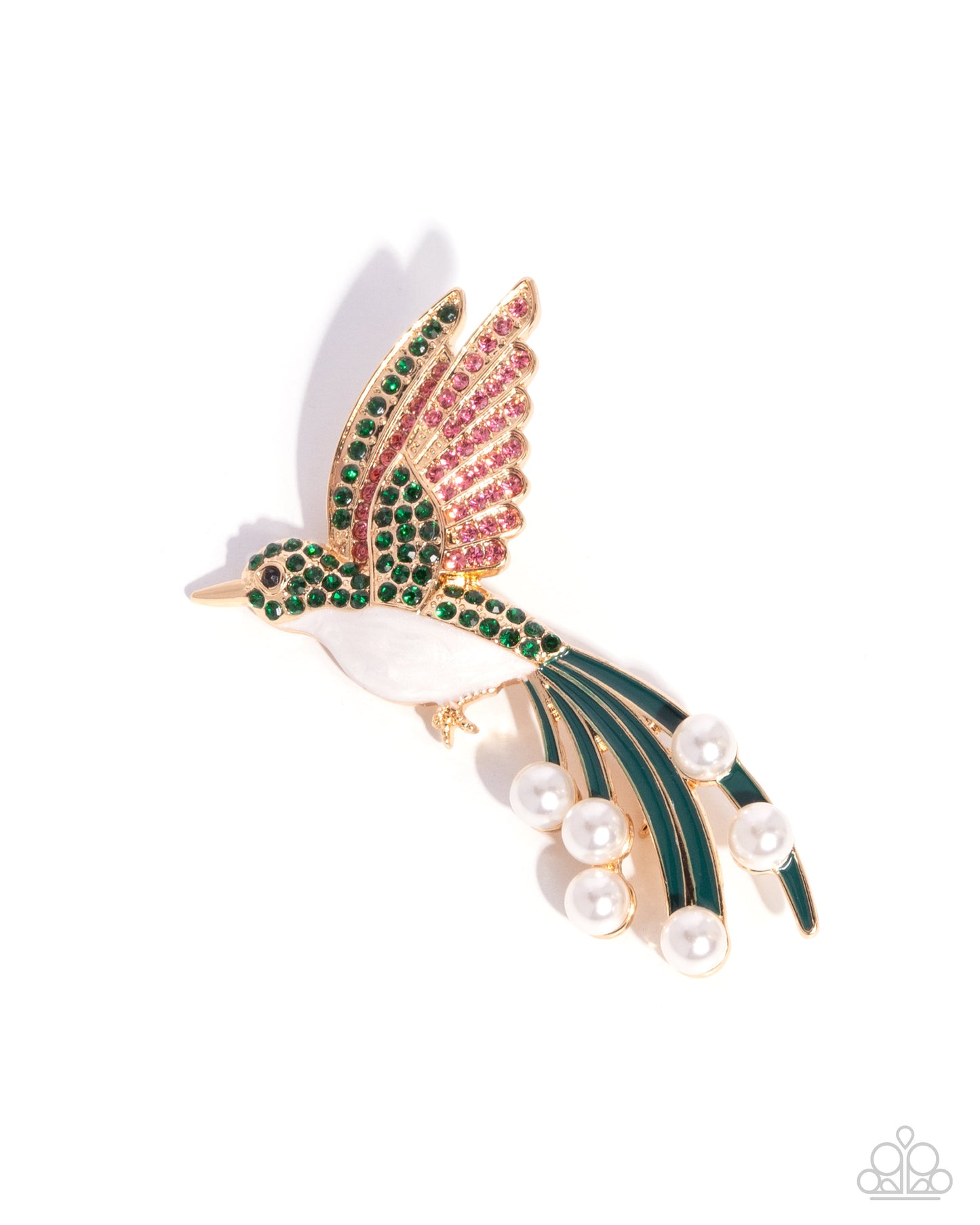 Hummingbird Homage - Green - Brooch