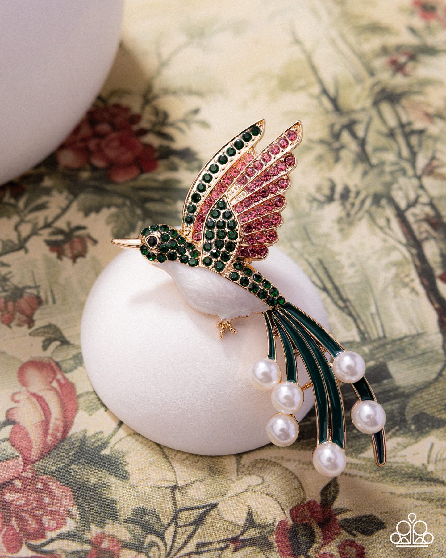 Hummingbird Homage - Green - Brooch