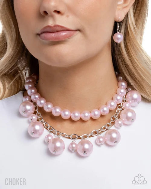 Sophisticated to the Max - Pink Pearl - Choker