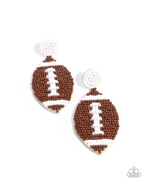 Football Fan - Brown - Post Earrings