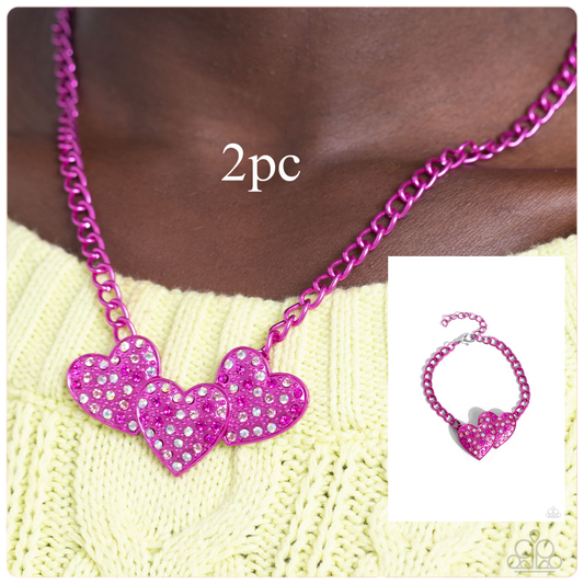 Low-Key Lovestruck - Pink - 2pc Set