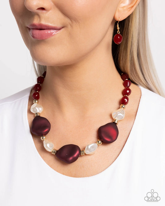 Forever Feature - Red - Paparazzi - Necklace