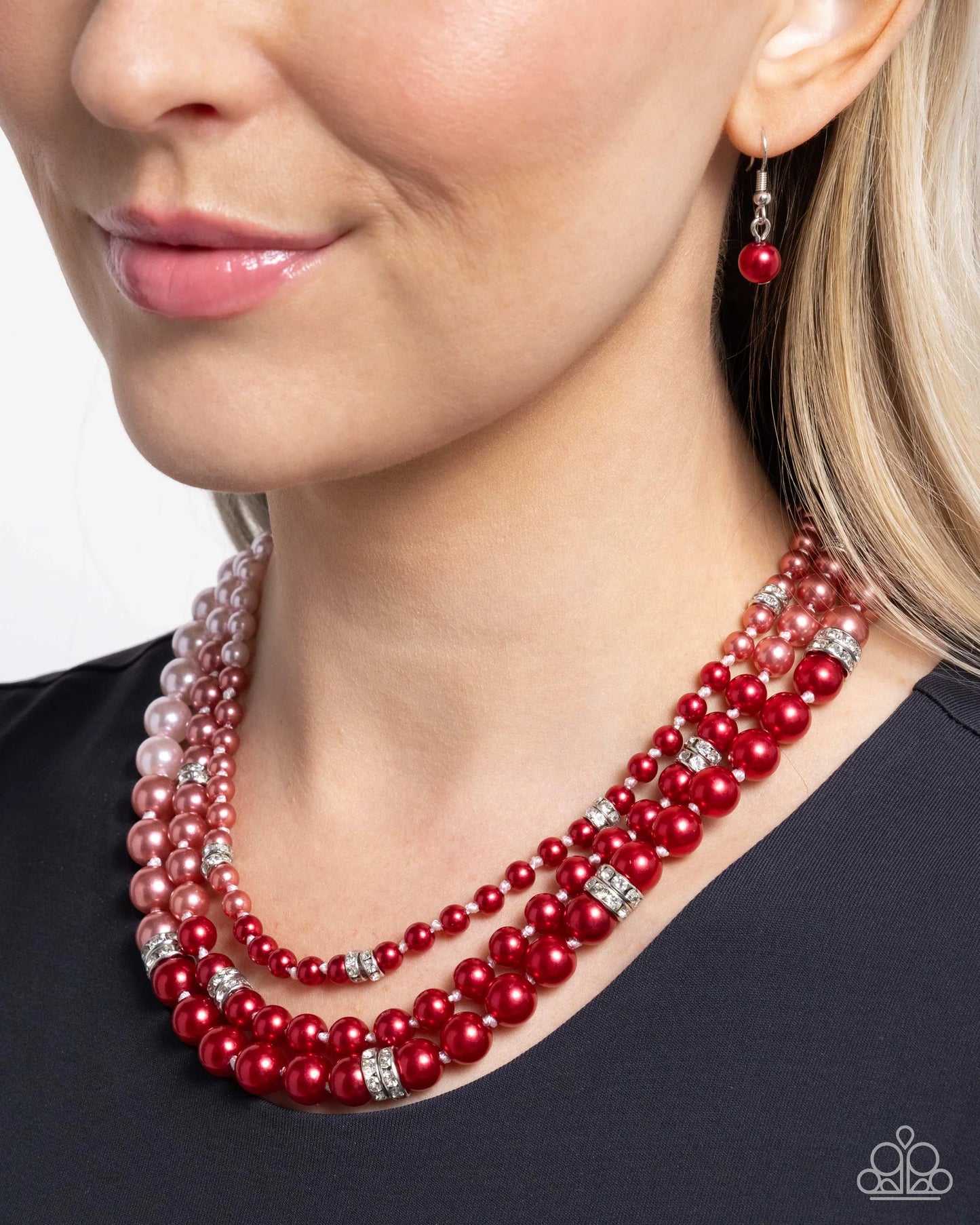 Ombre’ Ornament - Red Necklace