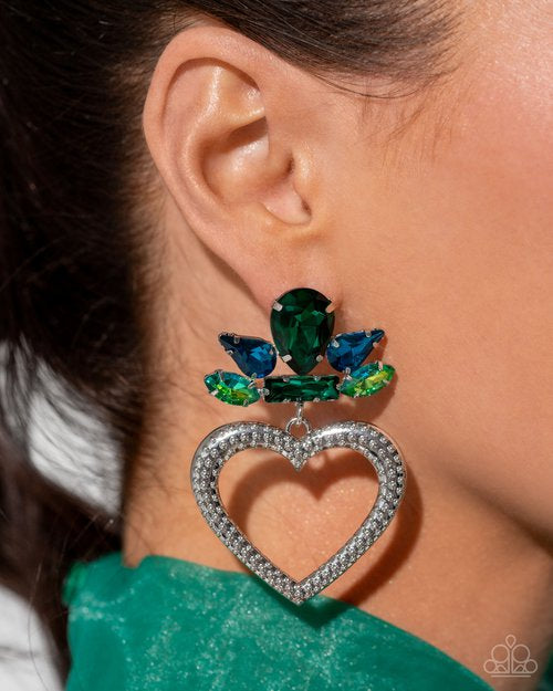 Pushing Perfection - Green - Multi - Earrings