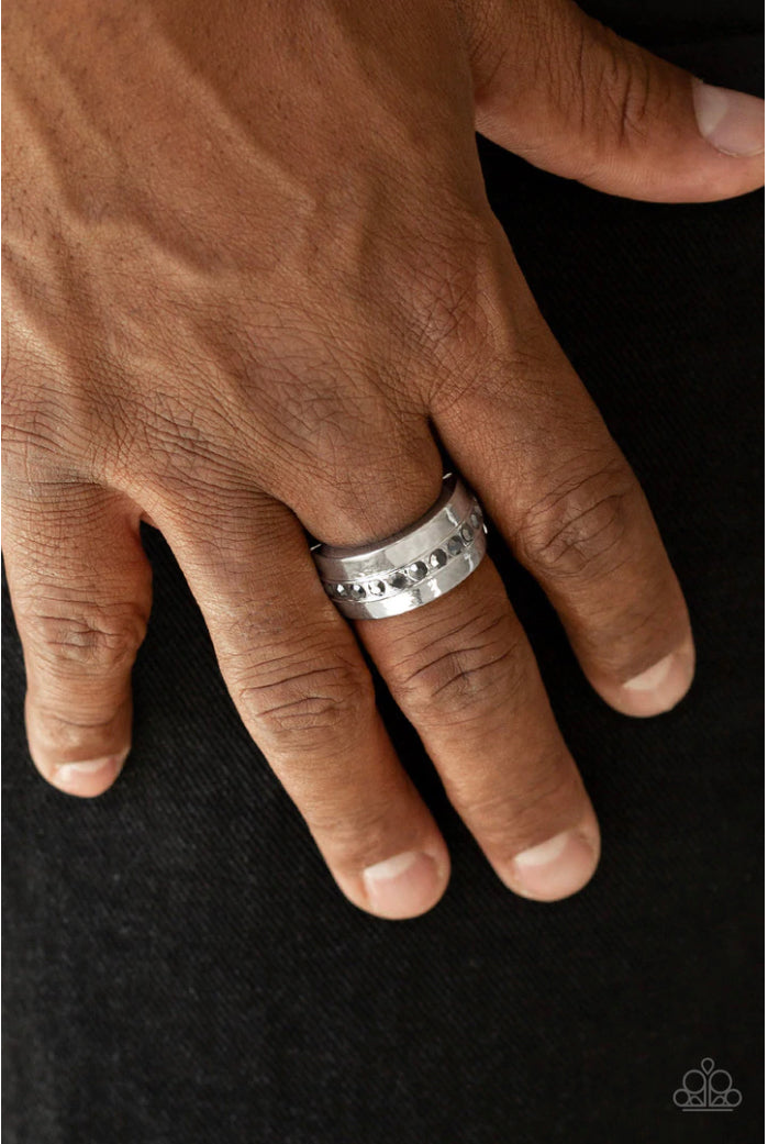 Paparazzi “Reigning Champ” Silver Mens Ring