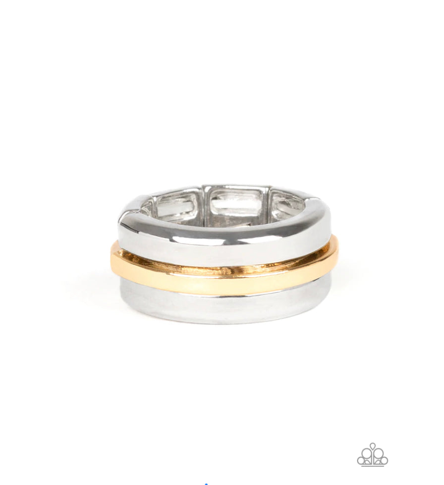 Paparazzi “ Battle Tank” Silver Ring