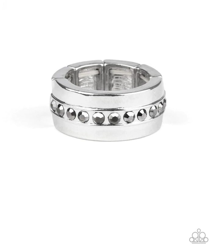 Paparazzi “Reigning Champ” Silver Mens Ring