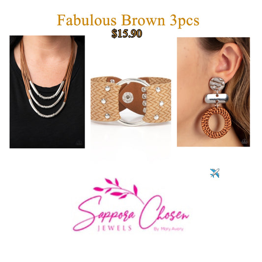 Fabulous Brown 3pc Set